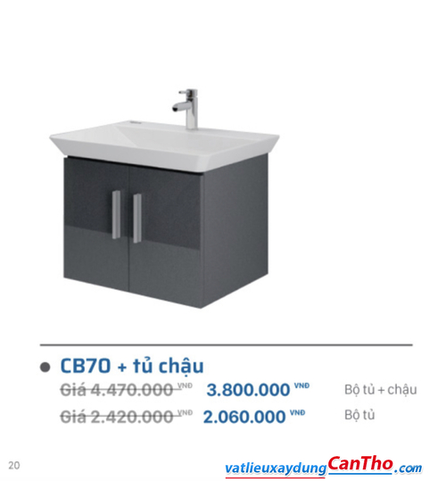 Lavabo + Tủ Viglacera CB70